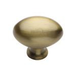 Heritage Brass Oval Design Wardrobe Knob – 38mm Ø
